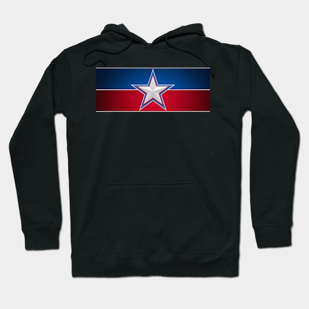 United States of America Red Blue White Stars Hoodie by Yiorgos Designs